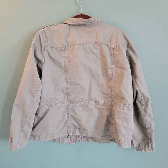 vintage cotton ginny plus military style jacket - Picture 2 of 3
